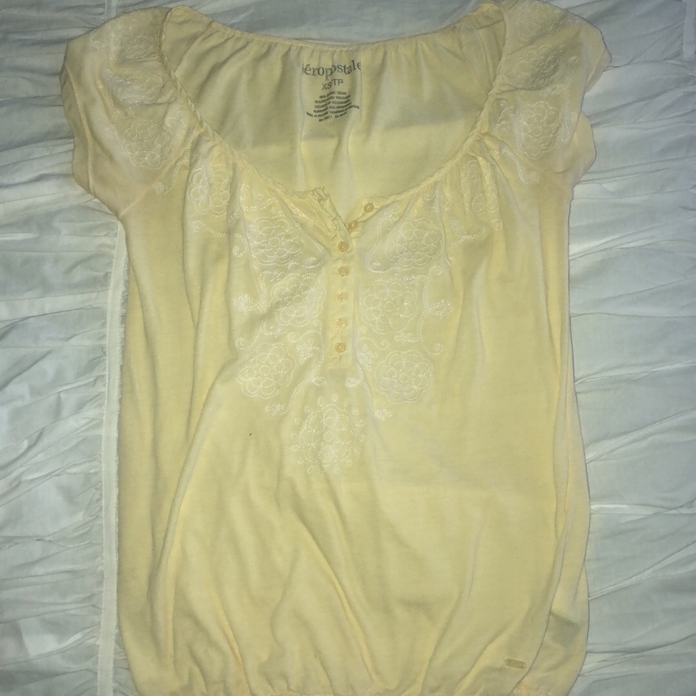 summery yellow top size XS